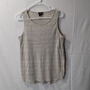 Basic Striped Tank Top - White/Black